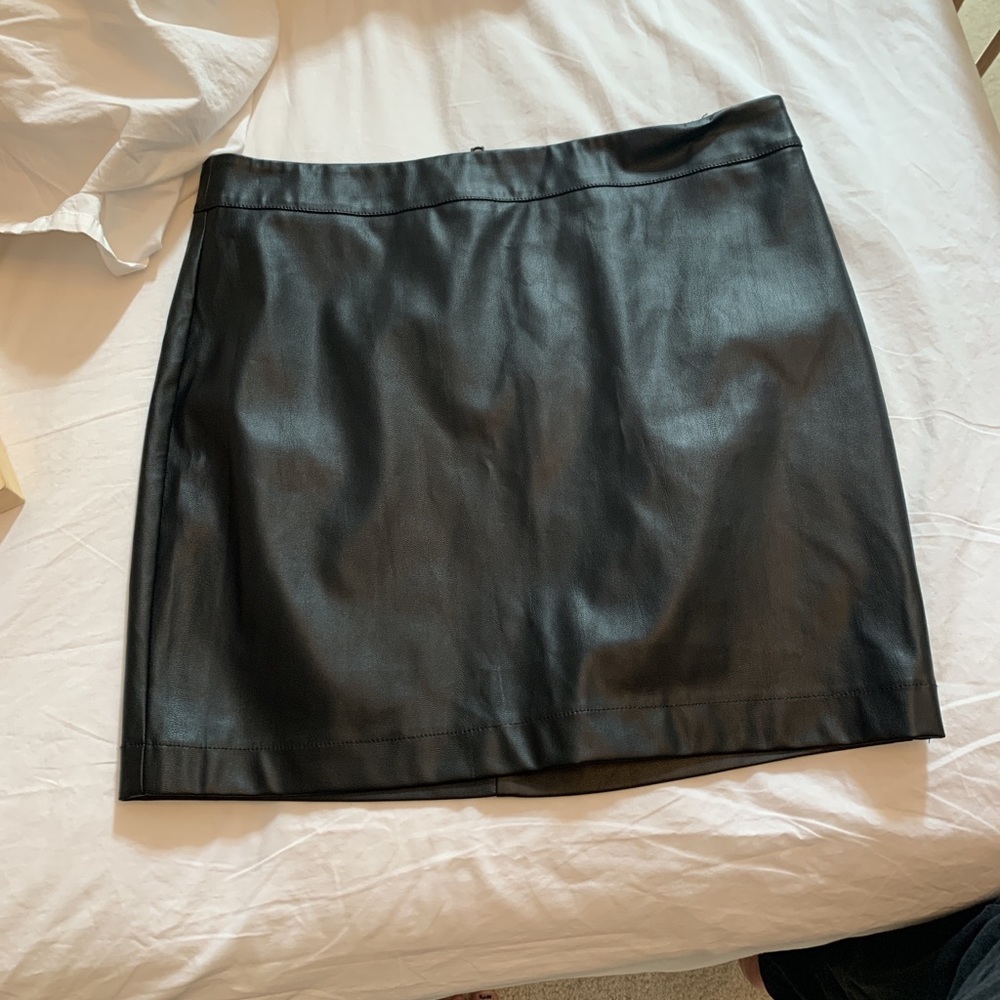 faux leather skirt